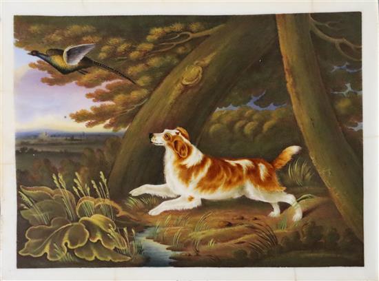 A rare documentary Rockingham porcelain plaque, c.1826-30, 10.5cm x 14cm, fine cracks